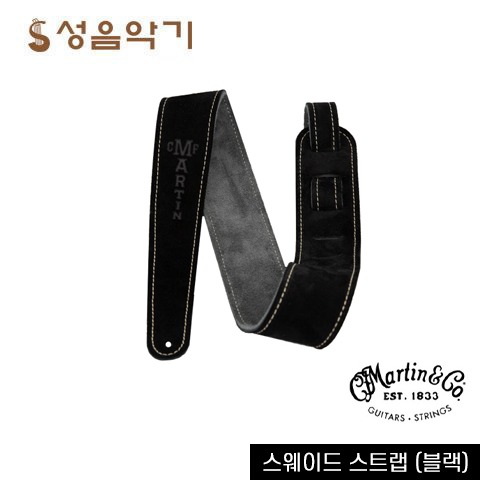 마틴 블랙 스웨이드 기타 스트랩/멜방/멜빵 [Martin Suede Strap #18A0016]