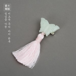 연옥 나비 노리개 (핑크)