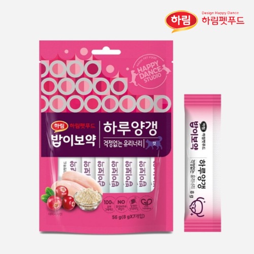 하림펫푸드 밥이보약 캣 하루양갱 걱정없는 유리너리 56g 고양이 간식 츄르