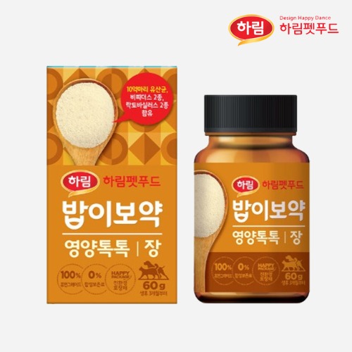 하림펫푸드 밥이 보약 영양톡톡 장 60g 강아지 유산균 영양제