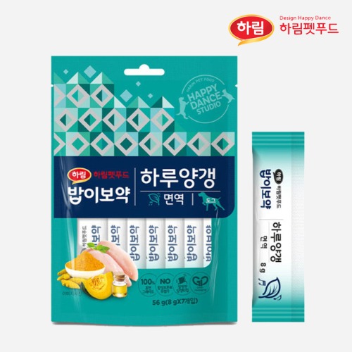 하림펫푸드 밥이보약 하루양갱 면역 56g 강아지 간식 츄르