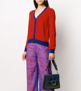컬러 블록 캐시미어 가디건T. color-block cashmere cardigan