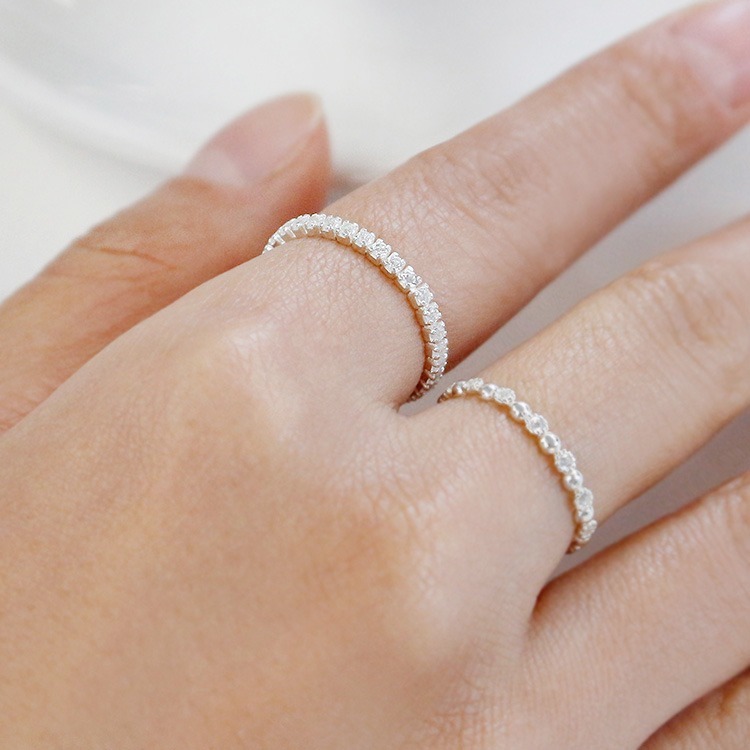 925 Silver Sharrr Stack Ring/샤르르