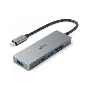 [AUKEY] 아오키 CB-C63 알루미늄 C타입 USB 3.1 Gen1 허브 카드리더기