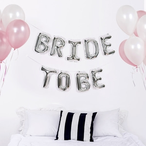 은박풍선세트 BRIDE TO BE 실버