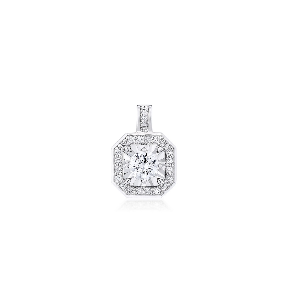 루체오 스퀘어 3부 랩그로운 다이아몬드 펜던트(메인나석/체인별도) FGDM1084W03LAB