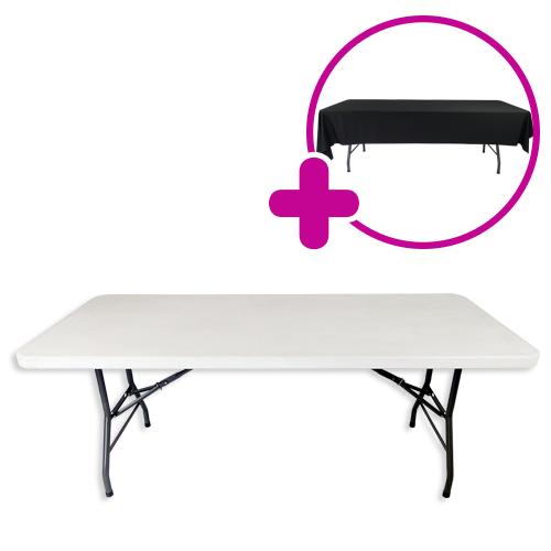듀라테이블 1800x750+블랙 커버 렌탈 접이식 행사용 테이블 캠핑테이블대여 임대