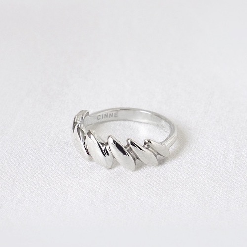 leaves silver ring