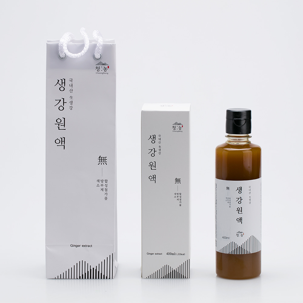 산청군  지리산 청농 생강진액 생강원액 400ml, 600ml (유기농설탕)