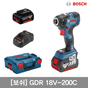 [GDR 18V-200C(0 601 9G4 1B3)] 보쉬 충전 임팩트 드라이버 18V 6.0Ah[BOSCH]