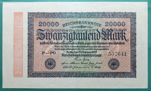 독일 1923년 GERMANY 20,000 MARK  -  극미