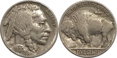 미국 1930년 버팔로 니켈 5 센트