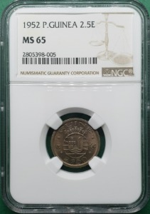 포르투갈 1952년 포르투갈 기니-비사우 2.5에스큐도 - NGC MS65