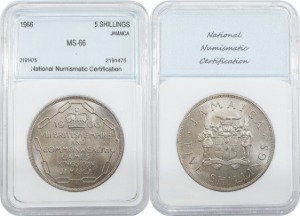 자메이카 1966년 5 SHILLING(기념주화) - NNC MS-66