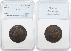 이탈리아 1862년 10 CENTESIMI - NNC VF-20