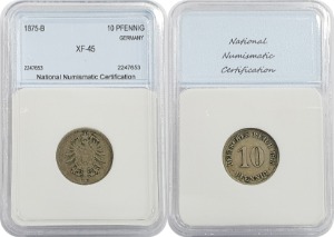 독일 1875년(B) 10 PFENNIG - NNC XF-45등급