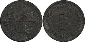 독일(Bonn) 1919년 5 Pfennig 놋겔드