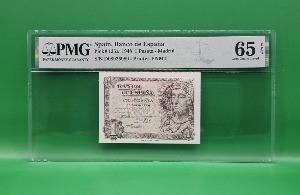 스페인 1948년 1 페세타 - PMG 65EPQ