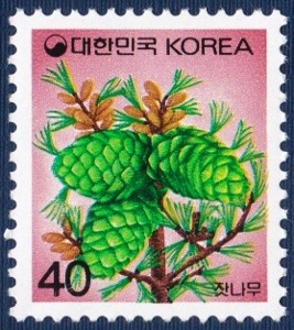 단편 - 1993년 기본료110원시기 보통우표(잣나무, 40원)