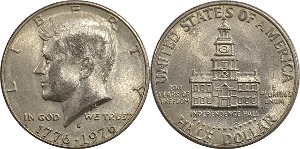 미국 1976년(D) 케네디 하프 달러(독립200주년 기념)