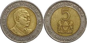 케냐 1997년 5 실링