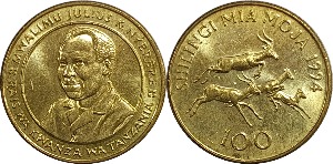 탄자니아 1994년 100 실링
