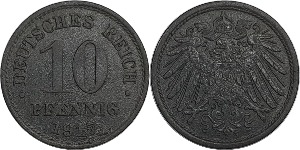 독일 1917년 10 Pfennig
