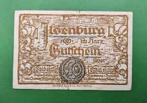 독일 1923년 NOTGELD 놋겔트 인플레이션 비상화폐 10페니히 - 미품