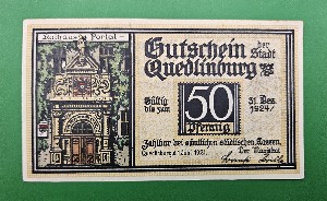 독일 1924년 NOTGELD 놋겔트 인플레이션 비상화폐 50페니히 - 극미+