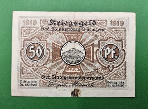 독일 1914년 NOTGELD 놋겔트 인플레이션 비상화폐 50페니히 - 미품