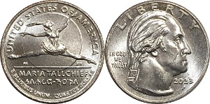 미국 우먼 시리즈 쿼터달러 - 마리아 톨치프(2023년, P)