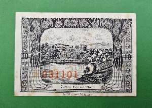 독일 1921년 NOTGELD 놋겔트 인플레이션 비상화폐 10페니히 - 극미 오염