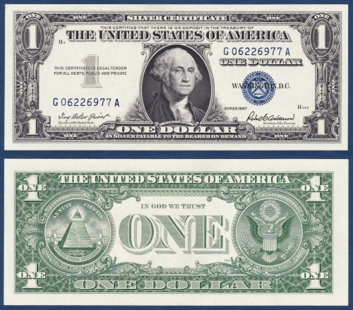 미국 1957년 1 달러 - 미사용