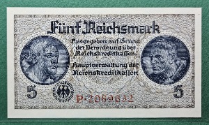 독일 1940-45년 GERMANY OCCUPIED TERRITORIES WWII 5 REICHSMARK - 미사용