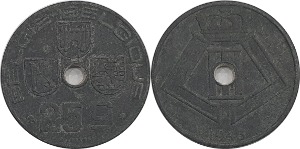 벨기에 1943년 25 Centimes