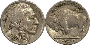 미국 1936년(S) 버팔로 니켈 5 센트