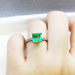 [에멜R009] 1.6ct 천연 에메랄드반지 (14K/다이아몬드)