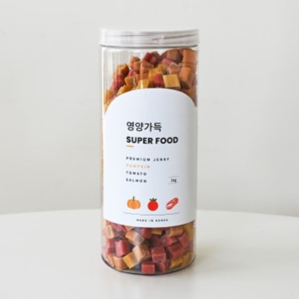 제로랩스 영양가득 져키 1kg 단호박 토마토 연어