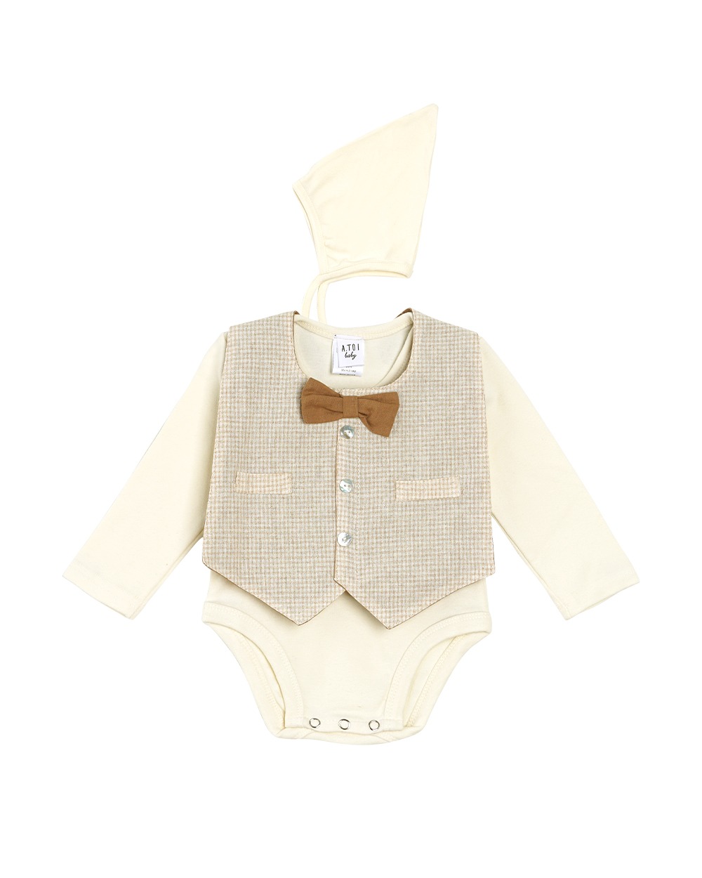 [a.toi baby] Mason Body Suit Beige - 마르마르