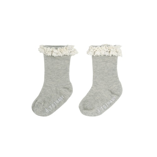 [a.toi baby] becca daily socks melange gray - 마르마르