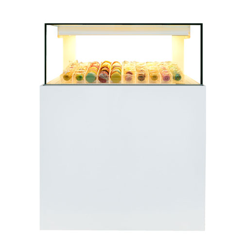 세경 마카롱쇼케이스 디저트 진열 냉장고 1800 화이트 전면1단 후면2단 LED흰색
