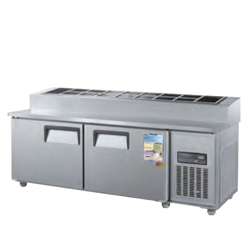 우성 CWSM-180RBT-15 업소용 토핑 테이블 냉장고 일반형 직냉식 디지털 1800x800x1010mm