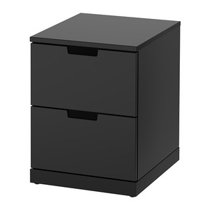 이케아 NORDLI 노르들리 2칸서랍장 앤트러싸이트 092.398.32