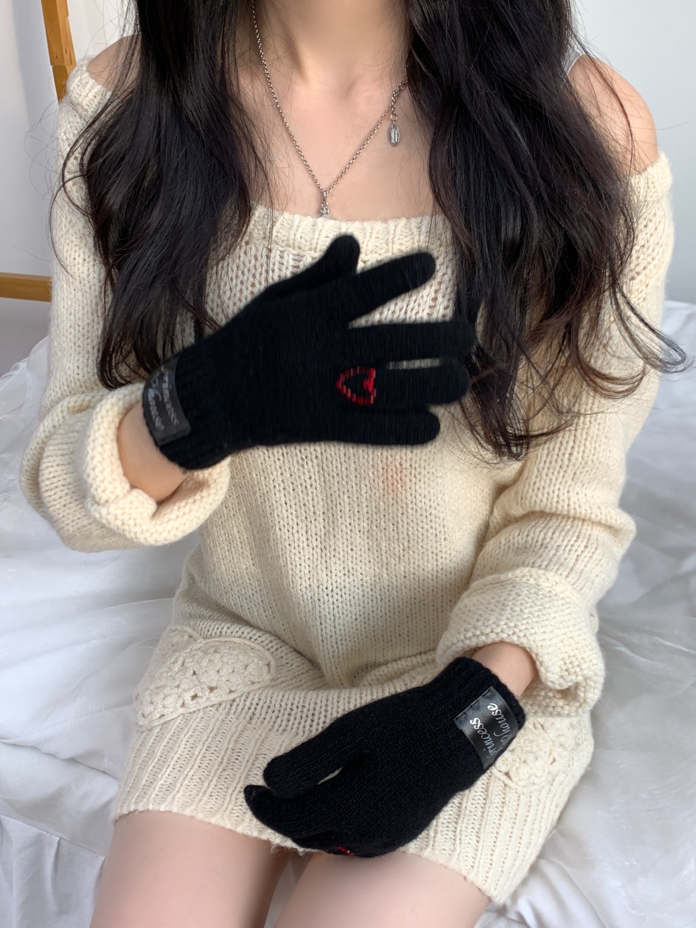 [단종] princess house gloves - black