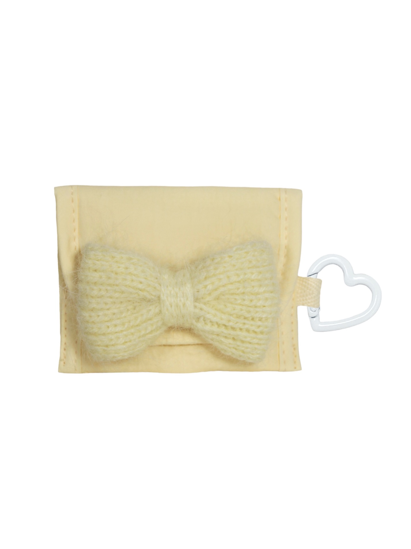 angora ribbon airpods case - yellow