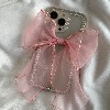 princess ribbon phone case - pink