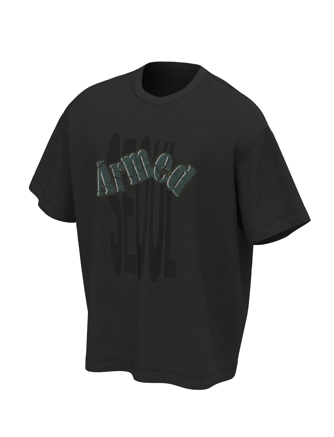 ARMED 트리플 피그먼트 오버핏 티셔츠 [블랙] (07.03 순차 배송)