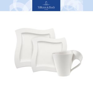 [해외][Villeroy&amp;Boch] 빌레로이앤보흐 뉴웨이브(New Wave) 4인 12pc 디너 홈세트 대/중접시, 머그 4인 무료배송/관세포함가