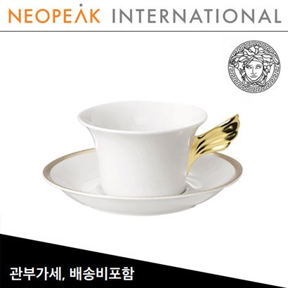 [해외] Versace 베르사체 Medusa D-Or Tea Cup &amp; Saucer (Saucer D 6¼inch / 15.8cm, 7ounce / 207ml)