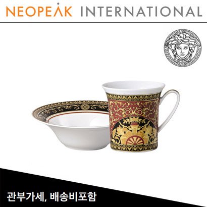 [해외] Versace 베르사체 Medusa Red Breakfast Set (Mug&amp; Bowl / 1인조 2pc 세트)